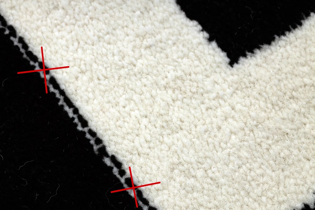 Tapijt HAMPTON Kader zwart - TWEEDE-KLASSE PRODUCT