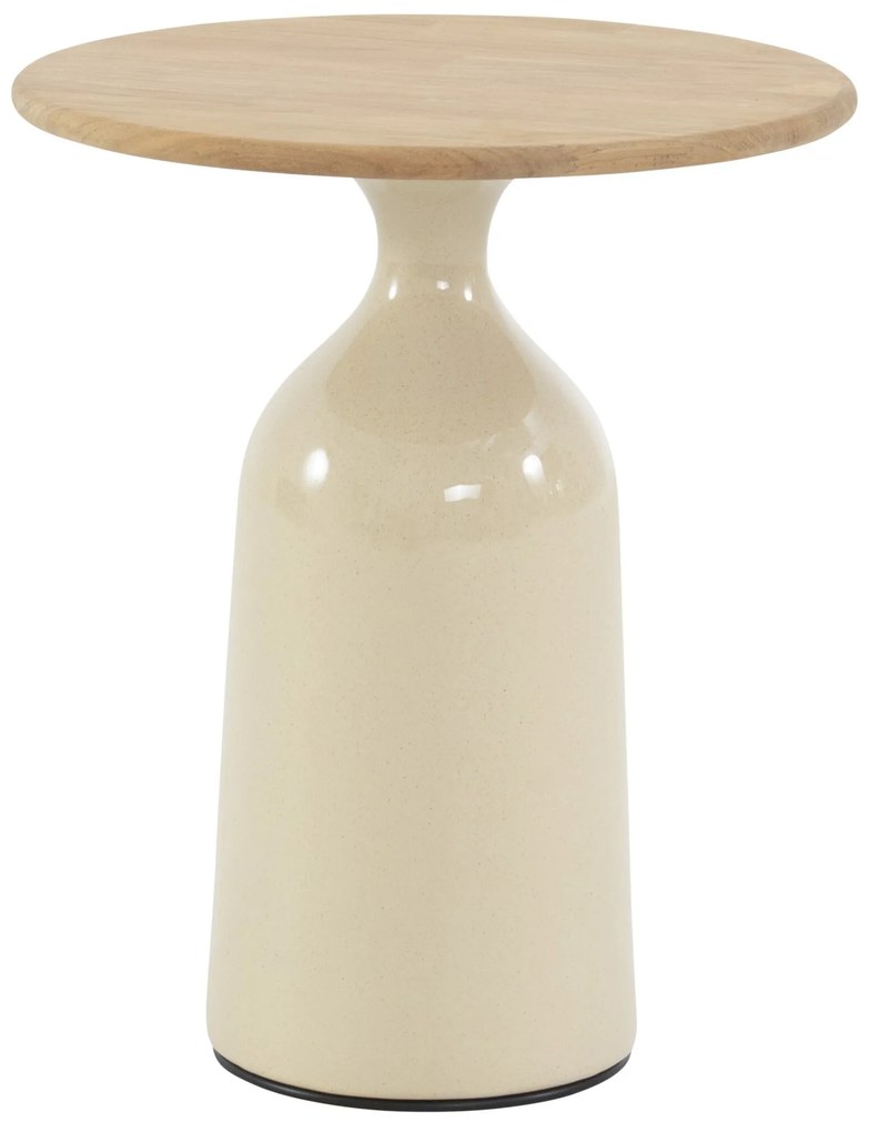June lounge tuintafel hoogglans keramiek creme 45xH55 cm 4 Seasons Outdoor