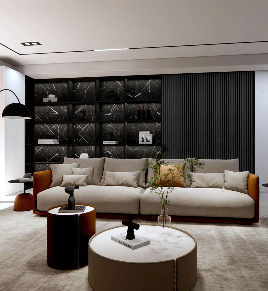 AkuPanel 240 cm Zwart Eiken   - Akoestische panelen