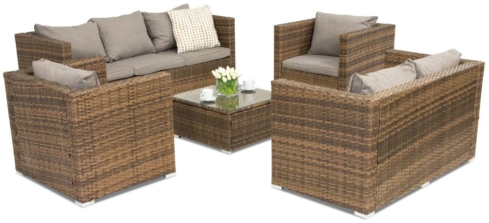 Roma Coffee 7 Tuinpunt bruin technorattan tuinmeubelen