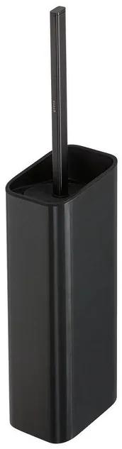 Geesa Shift Toiletborstel met houder Zwart metaal geborsteld (zwarte deksel en borstel) 9199110906