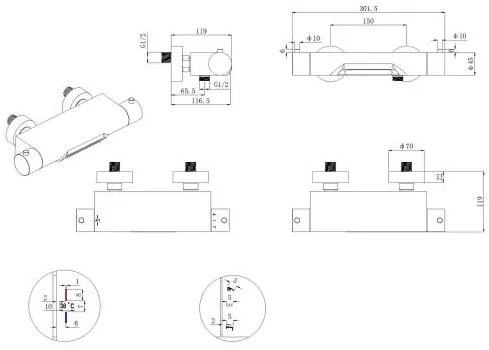 Mueller Stylo thermostatische waterval badkraan RVS