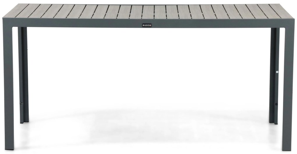 Tuinset 4 personen 160 cm Aluminium/textileen Grijs Domani Furniture Verde/Solare