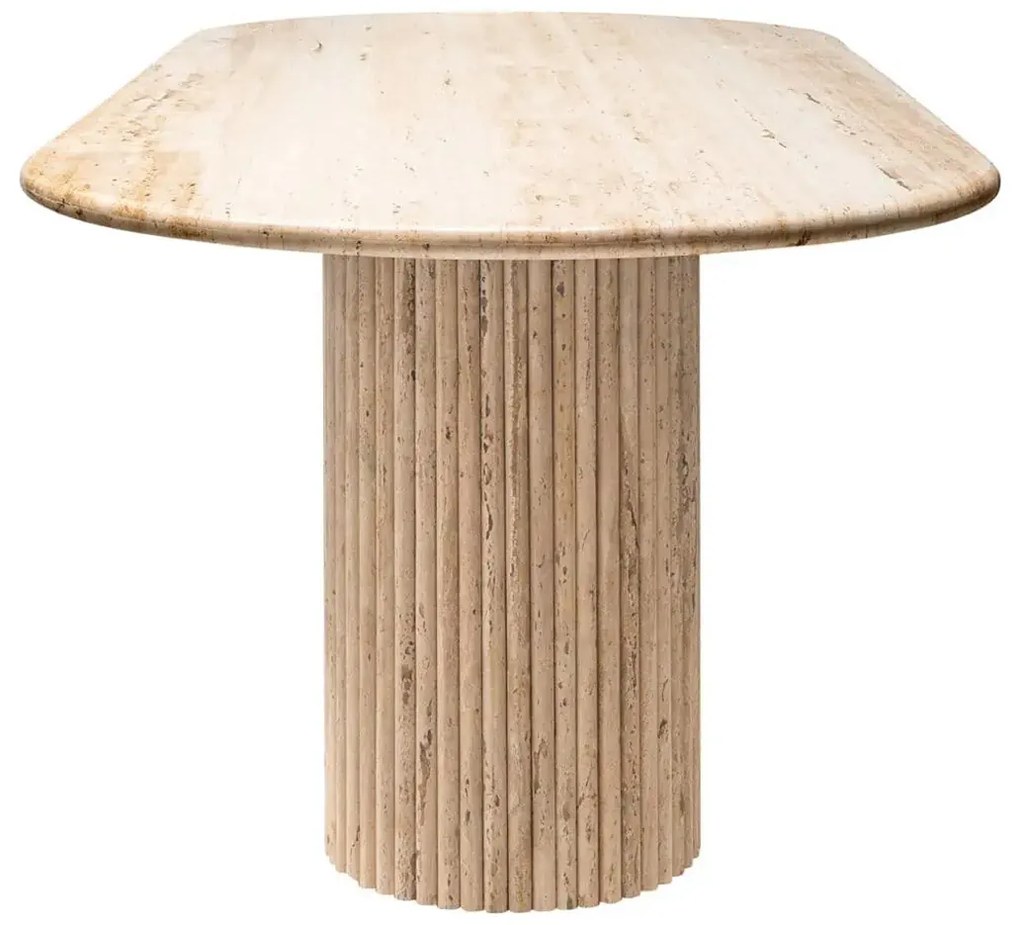 Richmond Interiors La Cantera Travertin Eettafel Griekse Pilaren - 240 X 110cm.