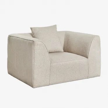 Cardea Gestoffeerde Fauteuil Crèmebeige Boucléstof - Sklum