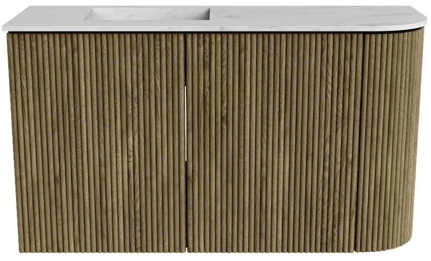 Mondiaz Joya DLux 70cm toiletmeubel ronding rechts dusk met wastafel faye links 1 kraangat opalo
