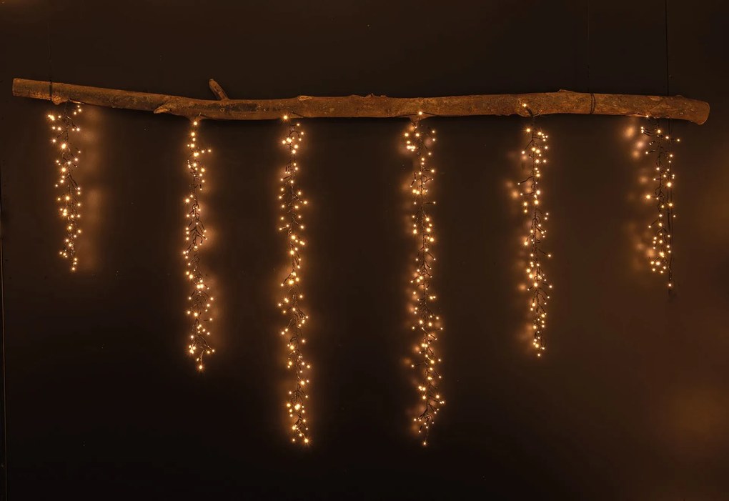 Anna's Collection Cascade Cluster LED-verlichting – 432 lampjes – warm wit – 7,5 m – timer &amp; dimmer – binnen &amp; buiten