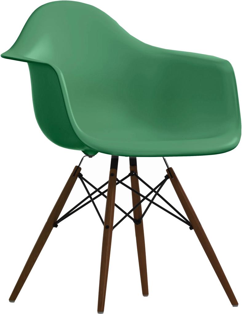 Vitra DAW stoel kuip classic green onderstel donker esdoorn