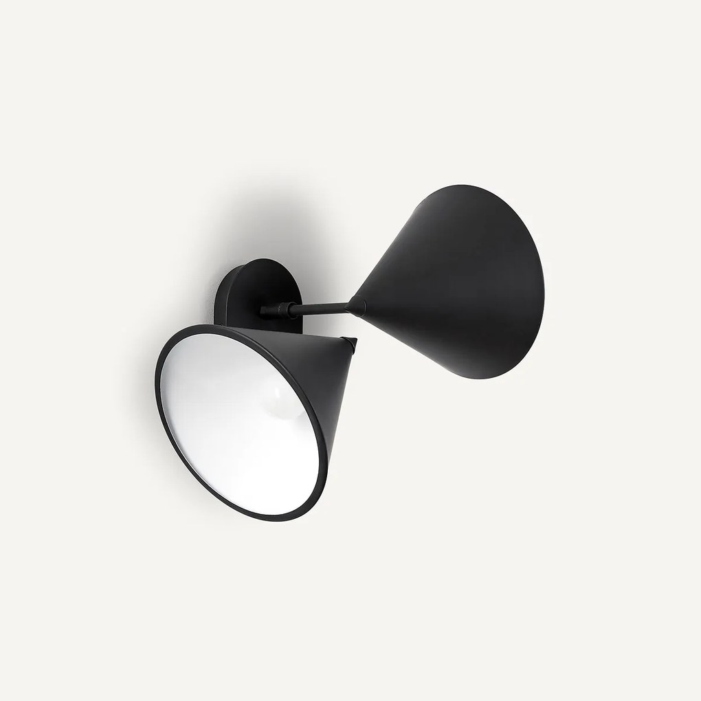 Wandlamp met dubbele kegel, Moke