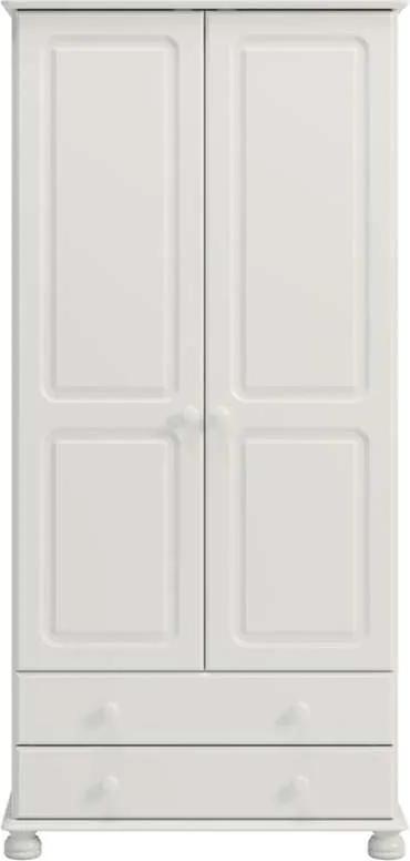 Kledingkast Richmond 2 deuren/2 lades - wit - 185,1x88,2x57 cm - Leen Bakker