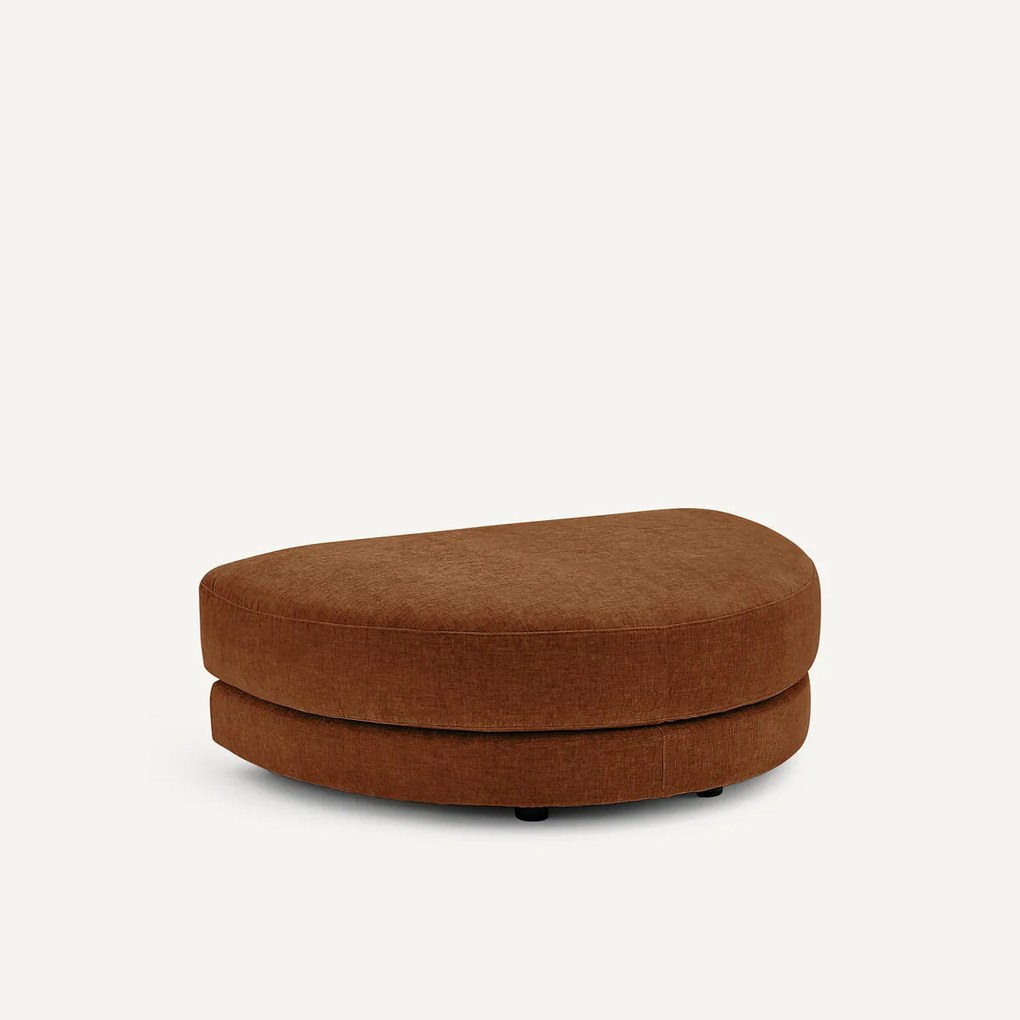 Modulaire voetensteun in chenille fluweel, TIBERIO