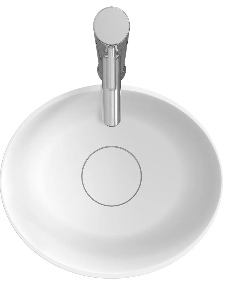 Riho Oval waskom solid surface wit mat