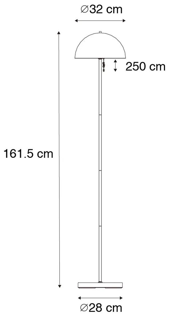 Buiten vloerlamp mushroom donkerbrons oplaadbaar - Keira