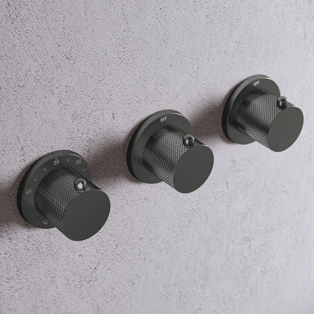 Saniclear Plus Curved Pro inbouw badkraan met vrijstaande uitloop verouderd ijzer - gunmetal