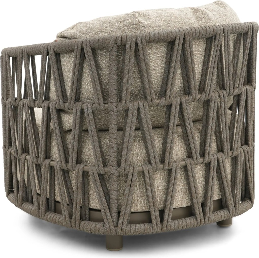 Tuinstoel Rope Taupe-naturel-bruin Santika Cayora