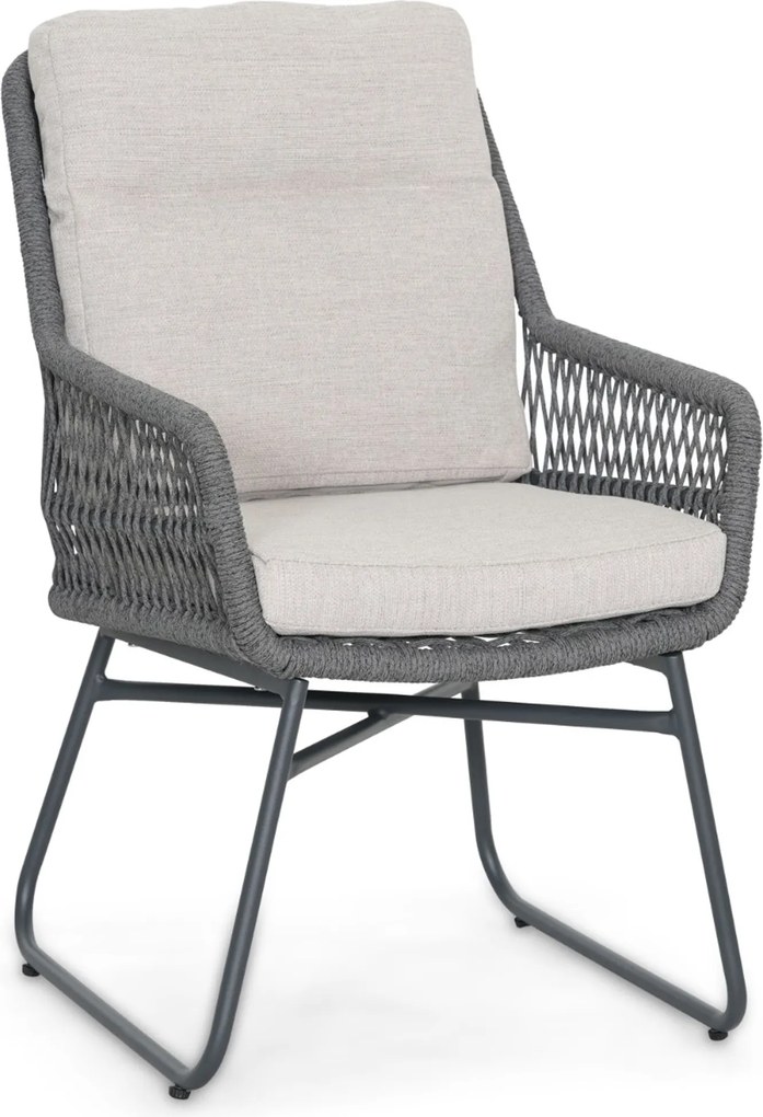 Lifestyle Garden Furniture Vicente/Serino X Dining Tuinset Rope Grijs 5-delig