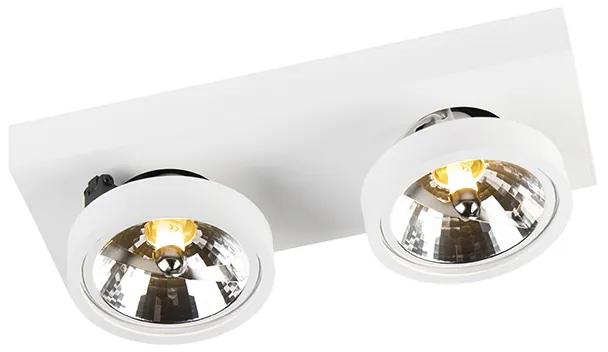 Moderne Spot / Opbouwspot / Plafondspot wit draai- en kantelbaar - Ga 2 Modern G9 Binnenverlichting Lamp