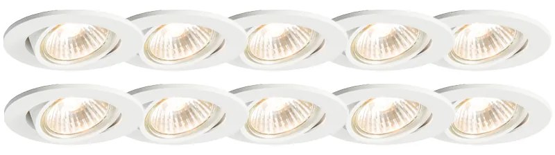 Set van 10 inbouwspots wit kantelbaar - Cisco