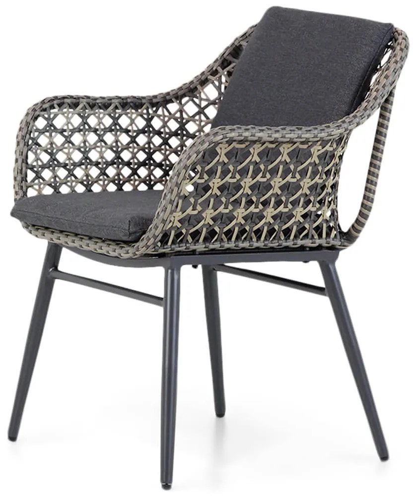 Tuinstoel Wicker Taupe-naturel-bruin Lifestyle Garden Furniture Dolphin  mixed black/taupe