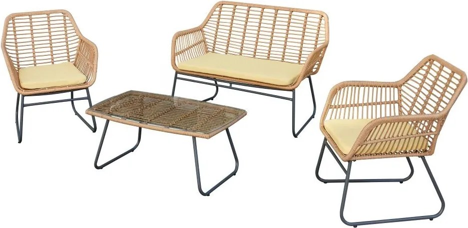 Kreta Garden Point beige technorattan tuinmeubelen