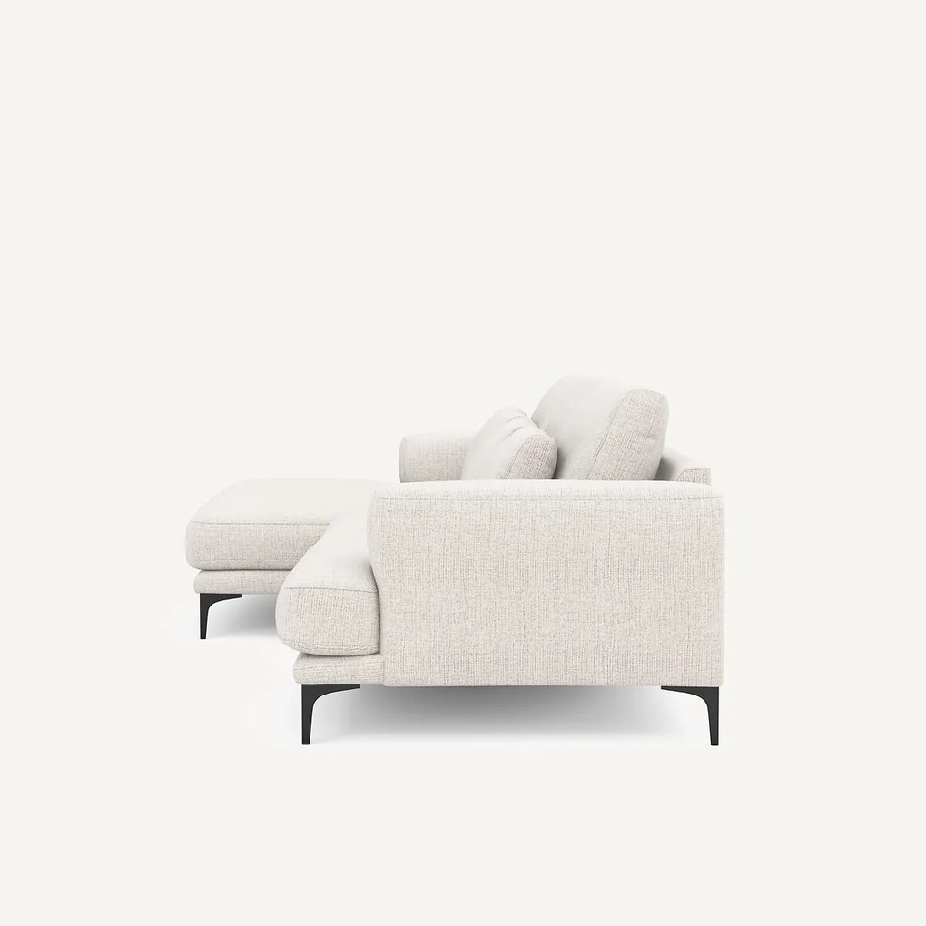 Hoekbank, links XL longchair, in Jasper-stof, MARSILE