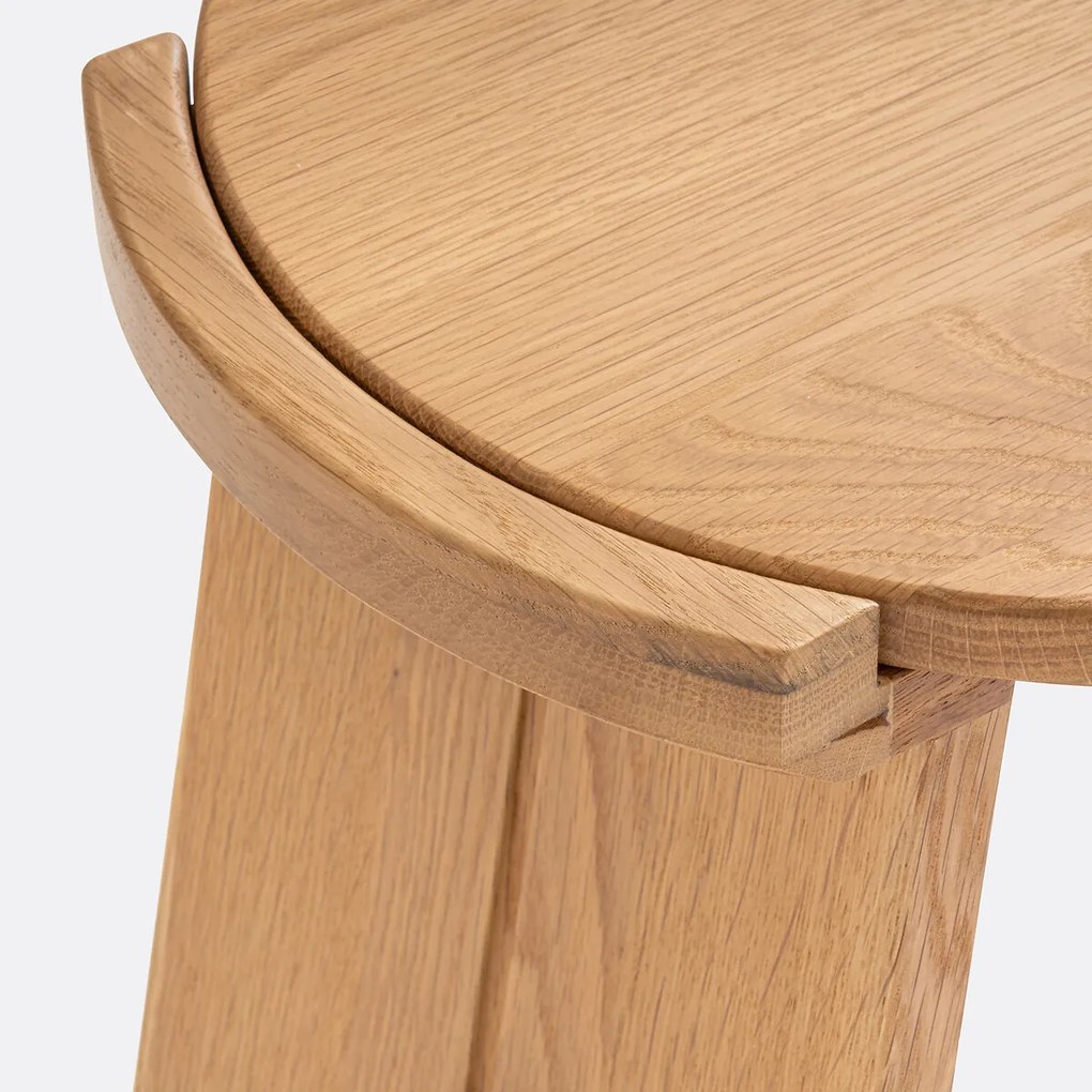 Bijzettafel in massief eik, Tibet