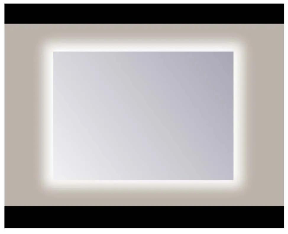 Sanicare Q-mirrors spiegel zonder omlijsting / PP geslepen 65 cm. rondom Ambiance warm white leds