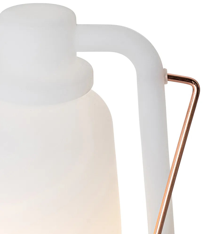 Buitenlamp LED Tafellamp wit oplaadbaar 22 cm IP44 - Storm Mini Modern IP44 Buitenverlichting Lamp