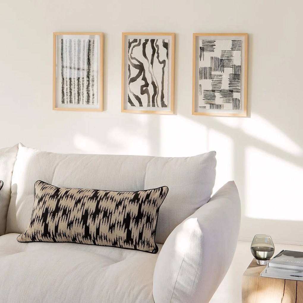 Wandkader, handgeschilderd op rijstpapier, ONDE