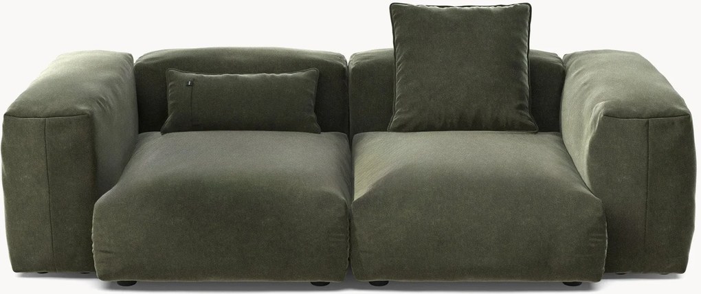 Fluwelen modulaire bank Vetsak (2-zits)