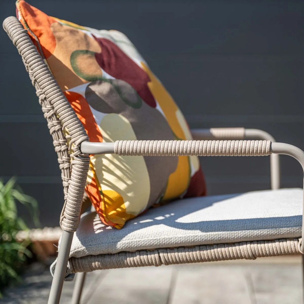 Garden Impressions Natas tuinstoel stapelbaar taupe - natural sand - 4 stuks