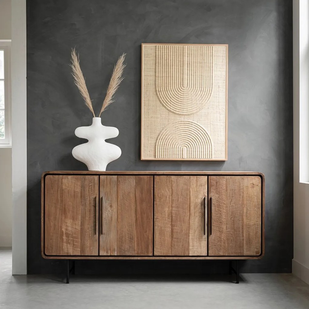 DTP Home Evo Teak Dressoir Met Ronde Hoeken 180 Cm - 180x40x90cm.