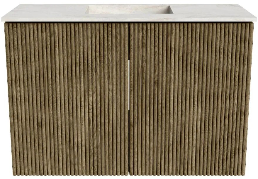 Mondiaz Joya DLux 60cm toiletmeubel dusk met wastafel faye midden zonder kraangat ostra