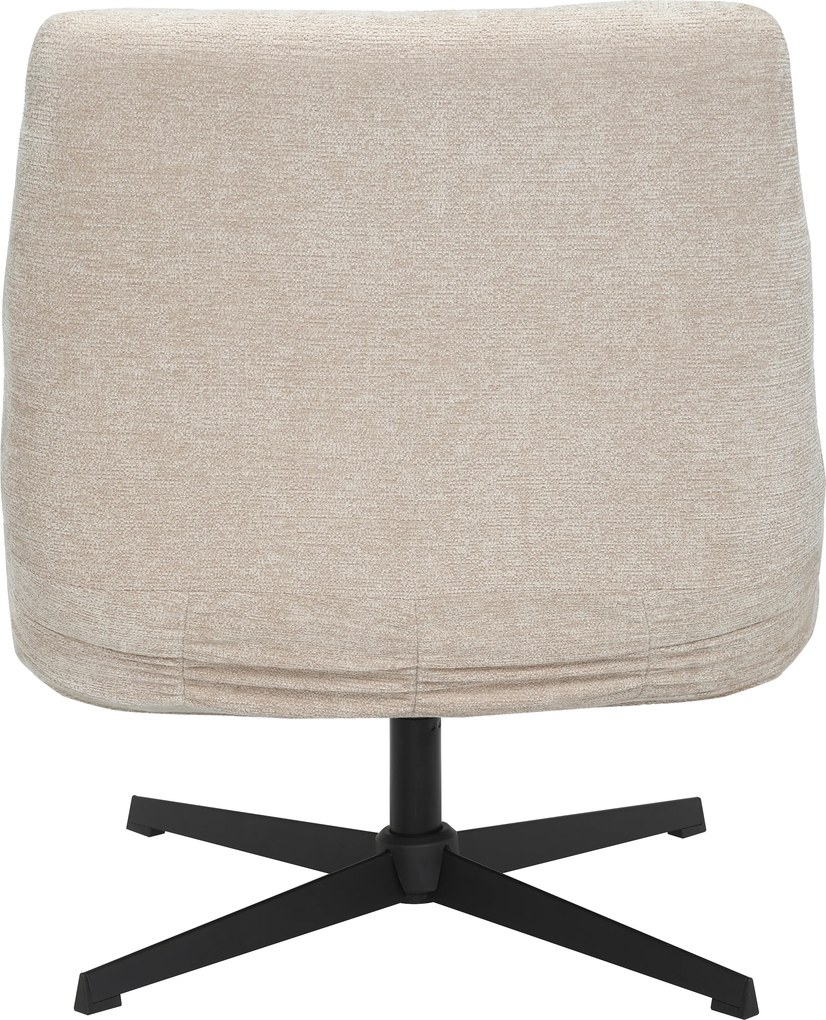 Draaistoel Met Vierkant Stiksel Beige