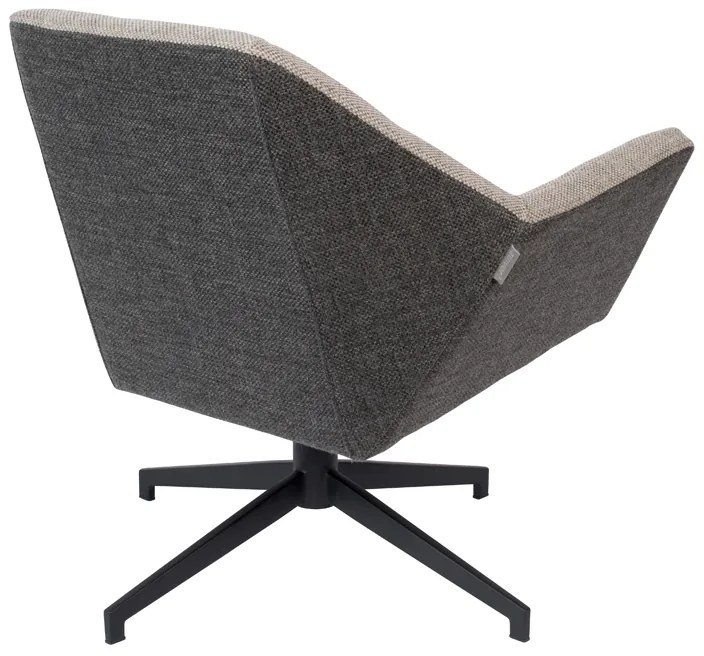 Zuiver Uncle Jesse Retro Draaifauteuil Grijs