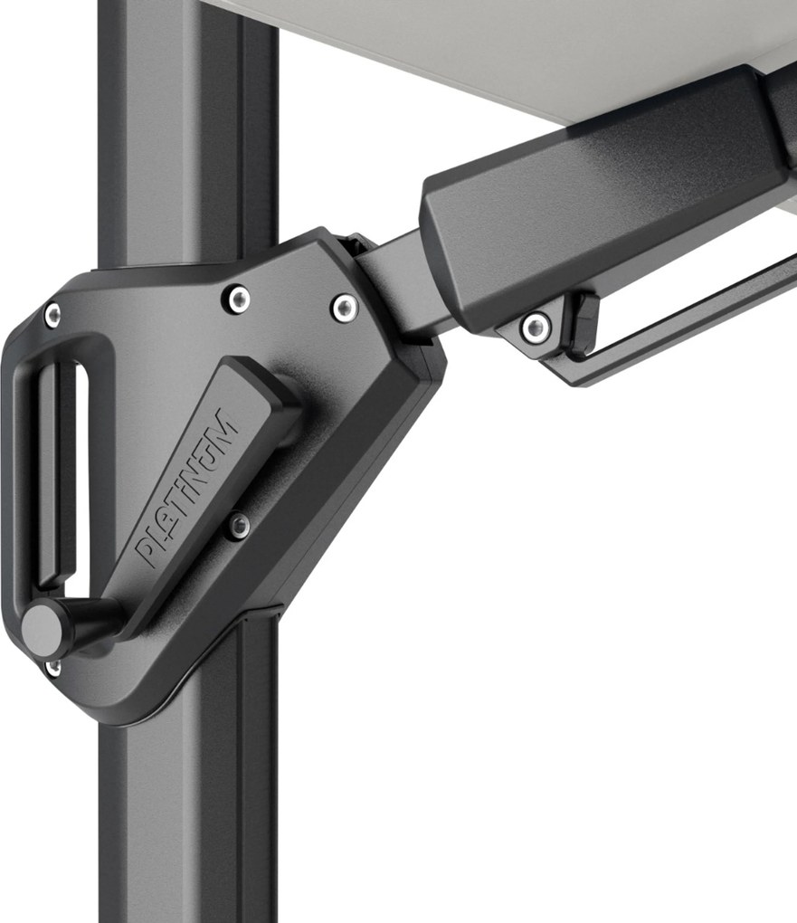 Platinum Challenger zweefparasol 3.5m T2 (excl. voet) licht grijs