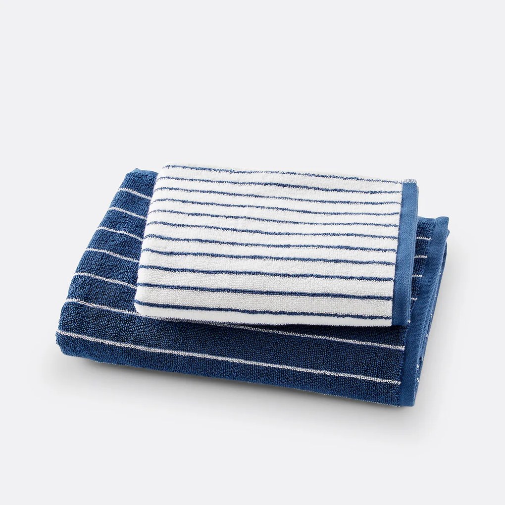 Set van 2 handdoeken in badstof 500 g/m2 Mirani