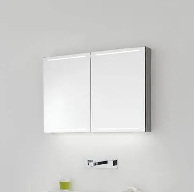 Deluxe spiegelkast - 130x70cm - zijdeglans wit