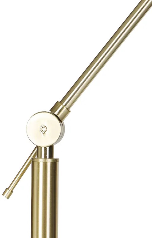 Moderne vloerlamp goud velours kap zwart 50 cm - Editor