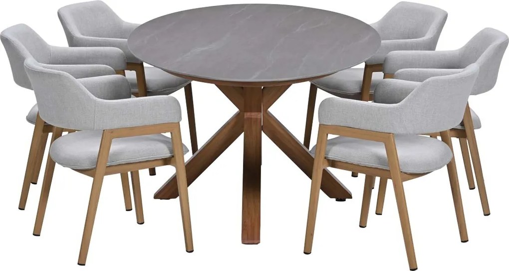 Garden Impressions Alexia tuinset 7-delig - Scot tuintafel 230x115 cm