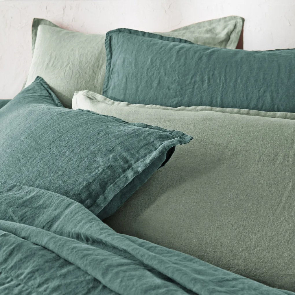 Kussensloop in gewassen linnen, Linot