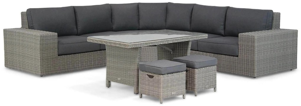 Dining Loungeset 5 personen Wicker Grijs Garden Collections New Castle