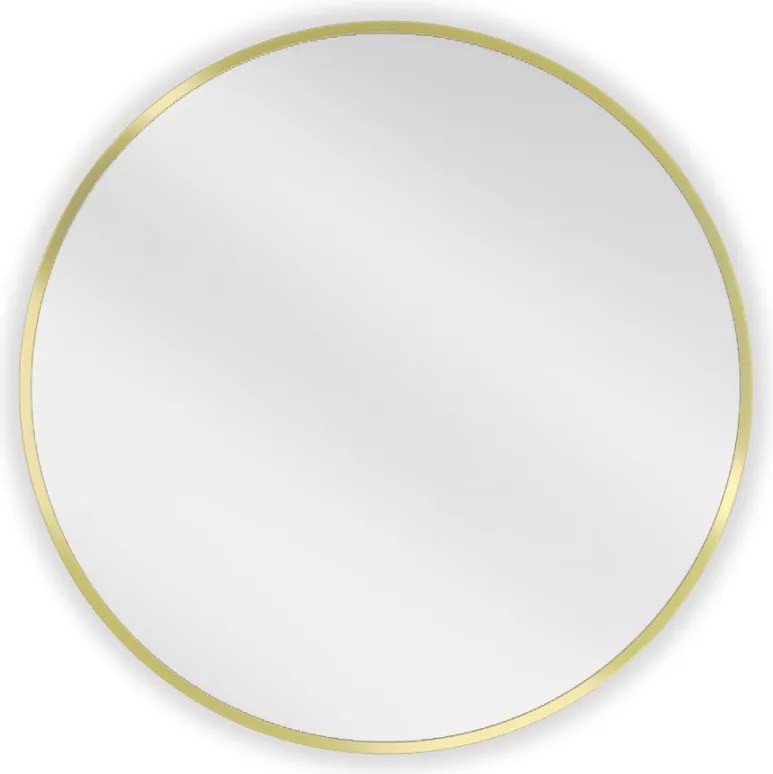 Mexen Loft ronde badkamerspiegel 60 cm, gouden frame - 9850-060-060-000-50