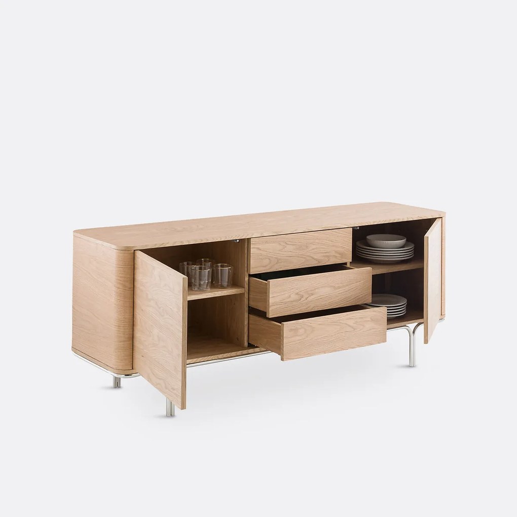 2-deurs dressoir, 3 laden, Pielo