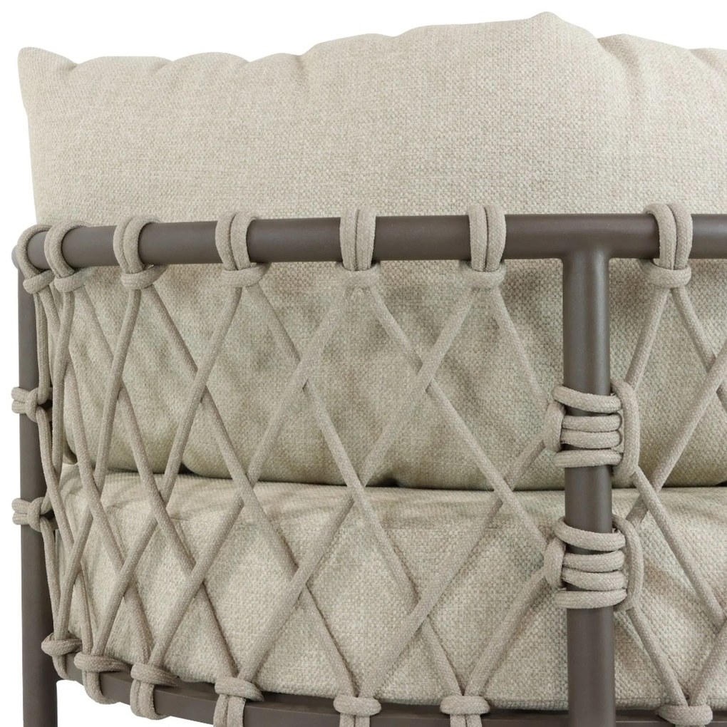 4 Seasons Outdoor Ezra/Riah Organisch Loungeset Aluminium Taupe 3-delig