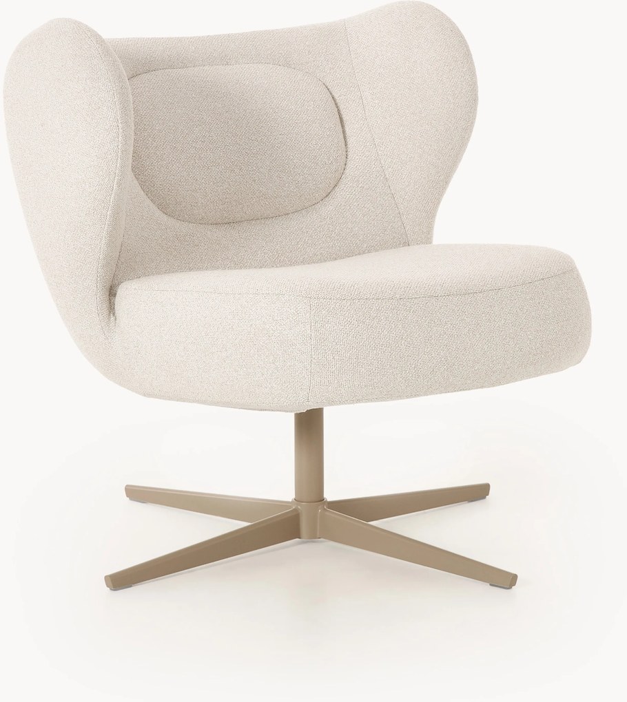 Bouclé draaibare loungefauteuil Marlon