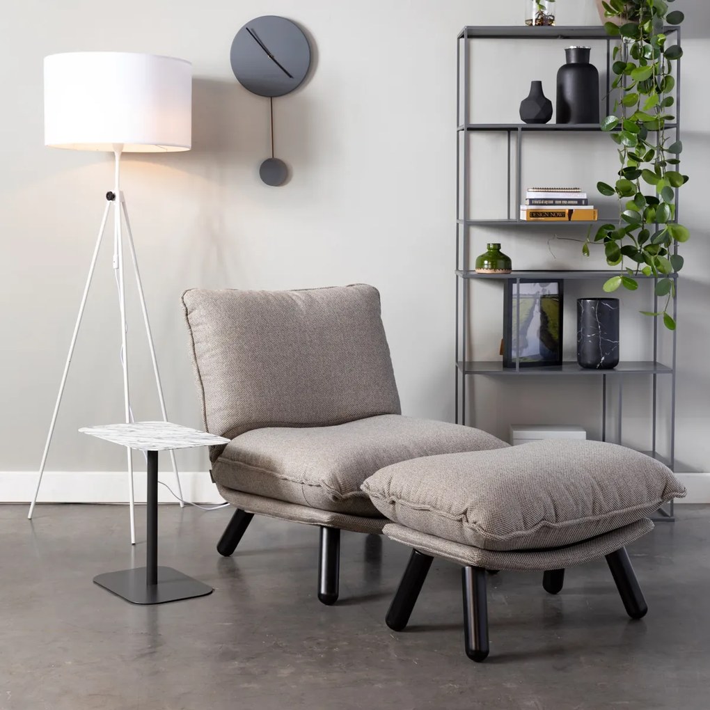Zuiver Lazy Sack Lichtgrijze Voetenbank