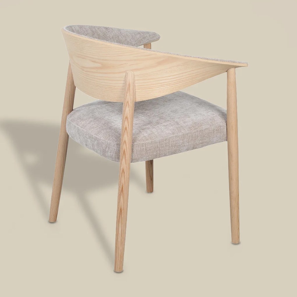Eiken Eetkamerstoel Gebogen Hout