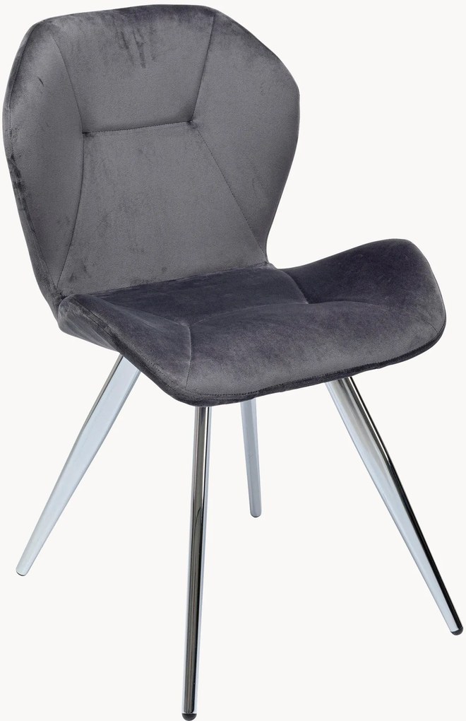 Fluwelen eetstoelen Viva, 2 stuks