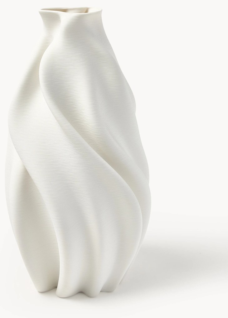 Grote 3D-geprinte porseleinen vaas Lyria, H 40 cm